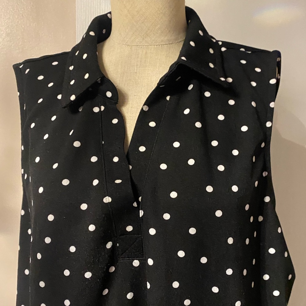 Polka Dot Sleeveless Dress XL - Picture 7 of 8